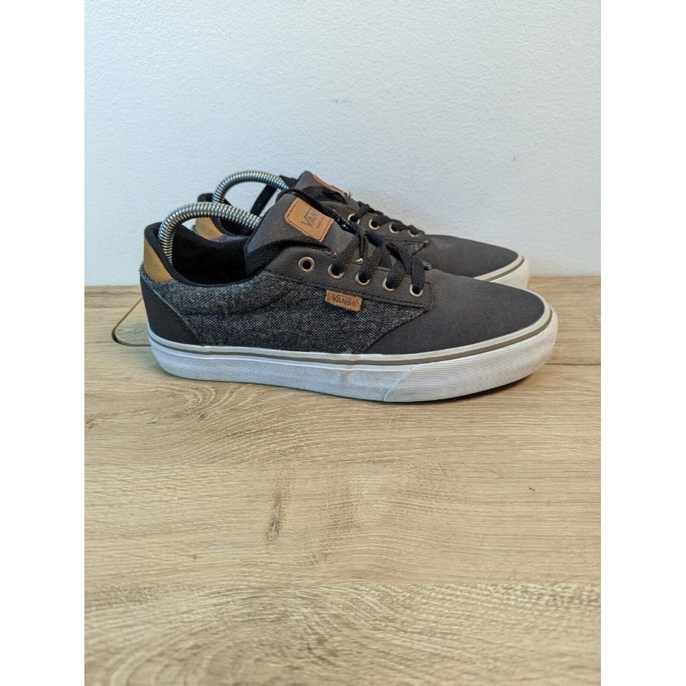 Vans Mens Shoes Size 8.5 Off The Wall Deluxe Atwood Black/Grey/Black - Picture 5 of 9